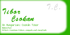 tibor csokan business card