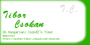 tibor csokan business card